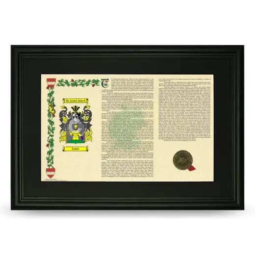 Laurs Deluxe Armorial Landscape Framed- Black