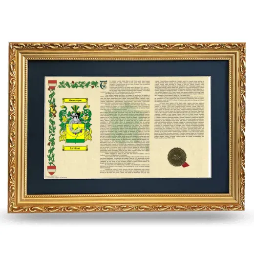 Lavinas Deluxe Armorial Landscape Framed - Gold