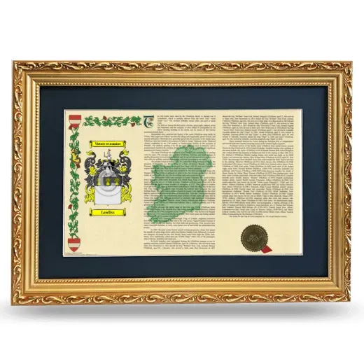 Lawliss Deluxe Armorial Landscape Framed - Gold