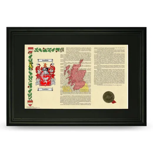 Lawther Deluxe Armorial Landscape Framed- Black