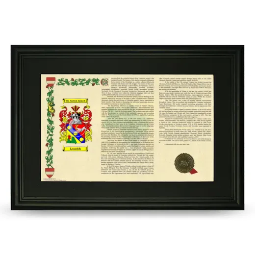 Lazarich Deluxe Armorial Landscape Framed- Black