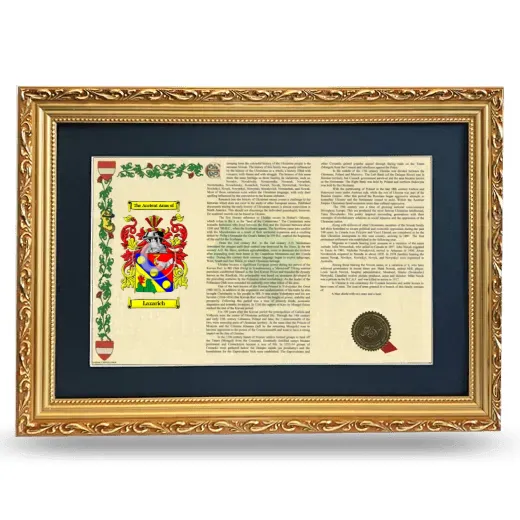 Lazarich Deluxe Armorial Landscape Framed - Gold