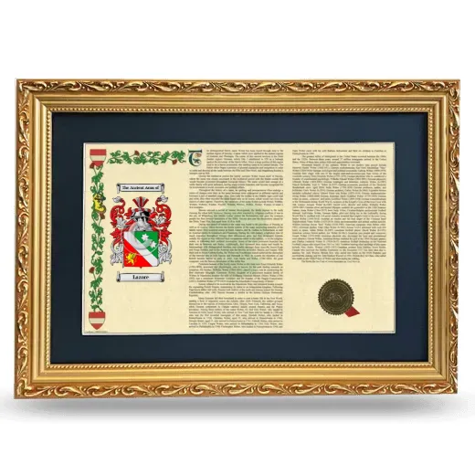 Lazore Deluxe Armorial Landscape Framed - Gold