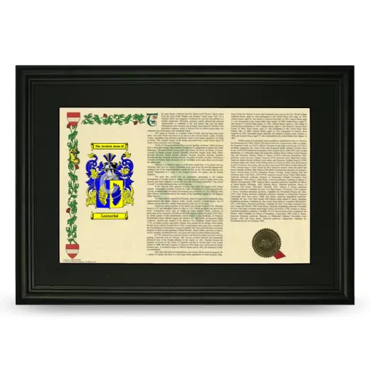 Lazzarini Deluxe Armorial Landscape Framed- Black