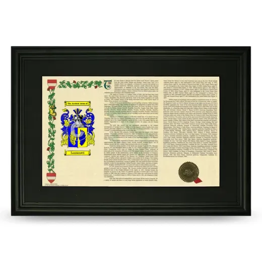 Lazzarotti Deluxe Armorial Landscape Framed- Black