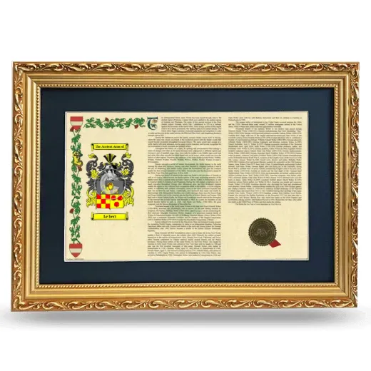 Le bert Deluxe Armorial Landscape Framed - Gold