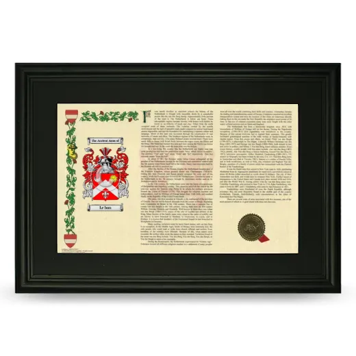 Le bon Deluxe Armorial Landscape Framed- Black