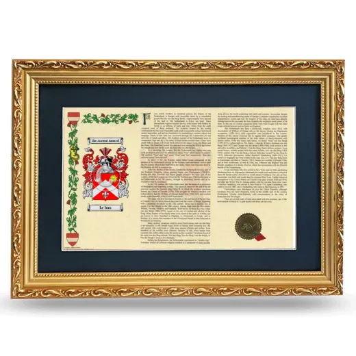 Le bon Deluxe Armorial Landscape Framed - Gold