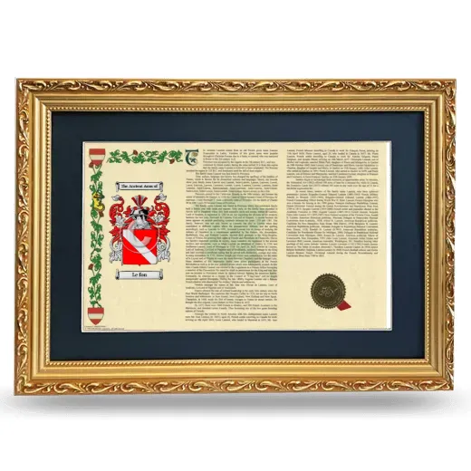 Le fon Deluxe Armorial Landscape Framed - Gold