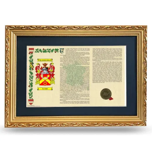 Le roue Deluxe Armorial Landscape Framed - Gold