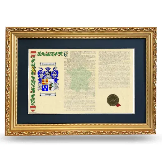 Le sage Deluxe Armorial Landscape Framed - Gold