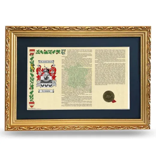 Le vasseur Deluxe Armorial Landscape Framed - Gold
