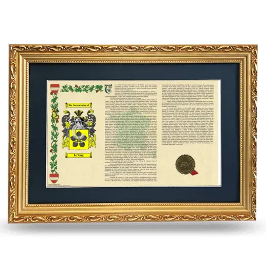 Le'long Deluxe Armorial Landscape Framed - Gold