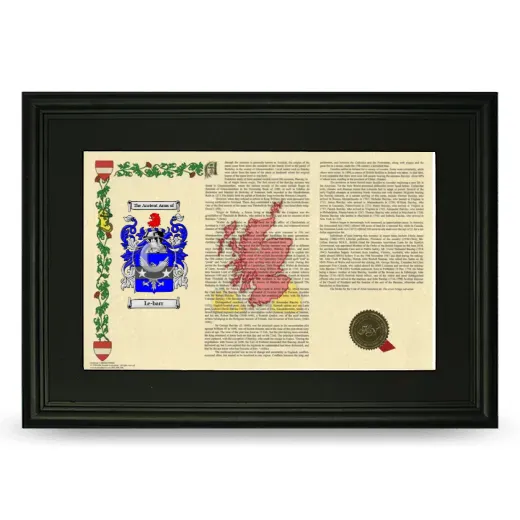 Le-barr Deluxe Armorial Landscape Framed- Black