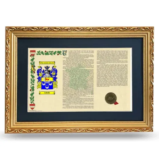 Lebelle Deluxe Armorial Landscape Framed - Gold