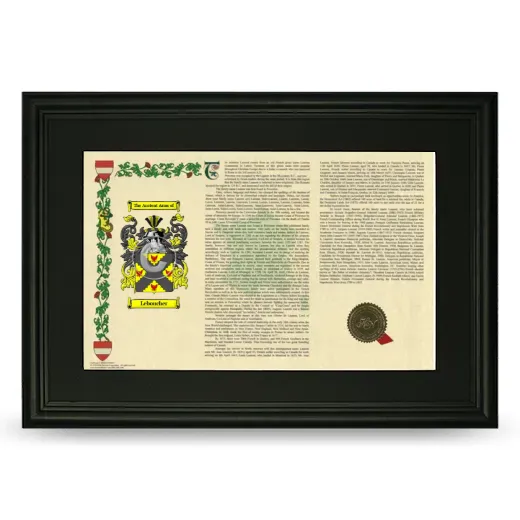 Leboucher Deluxe Armorial Landscape Framed- Black