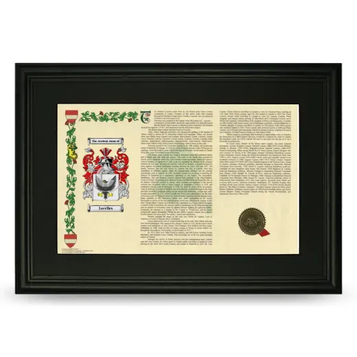 Lecelles Deluxe Armorial Landscape Framed- Black