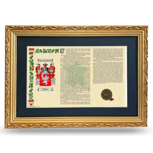 Leclerre Deluxe Armorial Landscape Framed - Gold