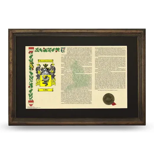 Ledley Deluxe Armorial Landscape Framed - Brown