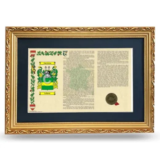 Leforey Deluxe Armorial Landscape Framed - Gold