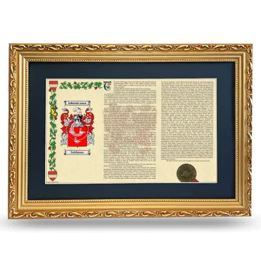 Leishman Deluxe Armorial Landscape Framed - Gold