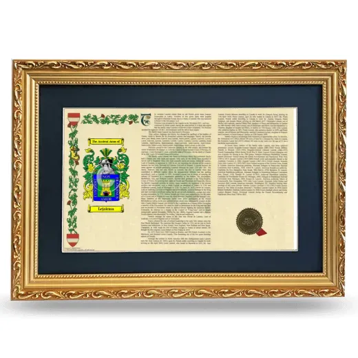 Lejairma Deluxe Armorial Landscape Framed - Gold