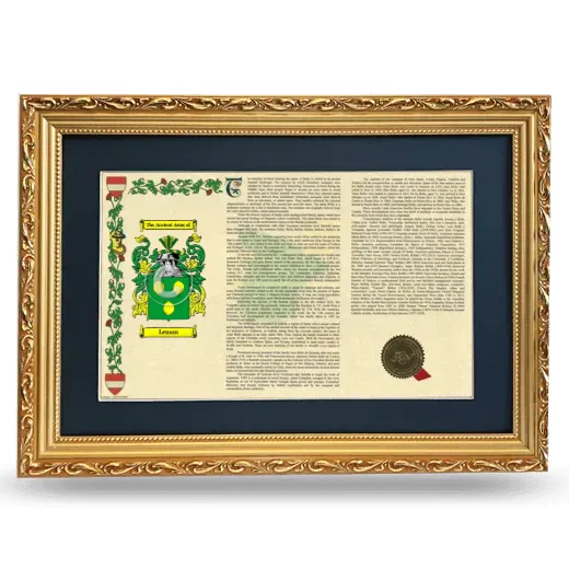 Lemon Deluxe Armorial Landscape Framed - Gold