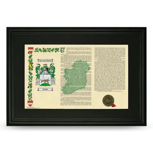 Lenent Deluxe Armorial Landscape Framed- Black