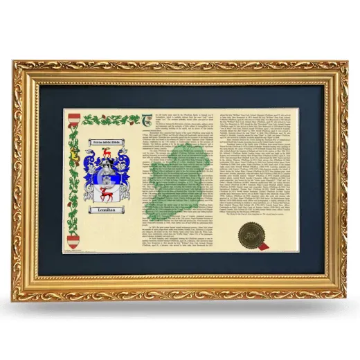 Lennihan Deluxe Armorial Landscape Framed - Gold
