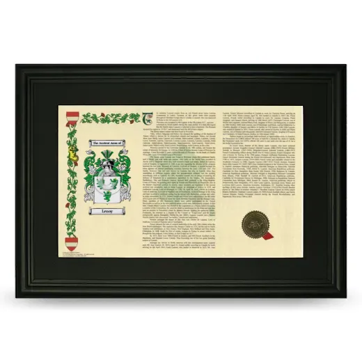 Lenoy Deluxe Armorial Landscape Framed- Black