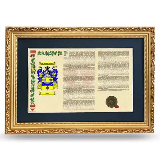 Lens Deluxe Armorial Landscape Framed - Gold