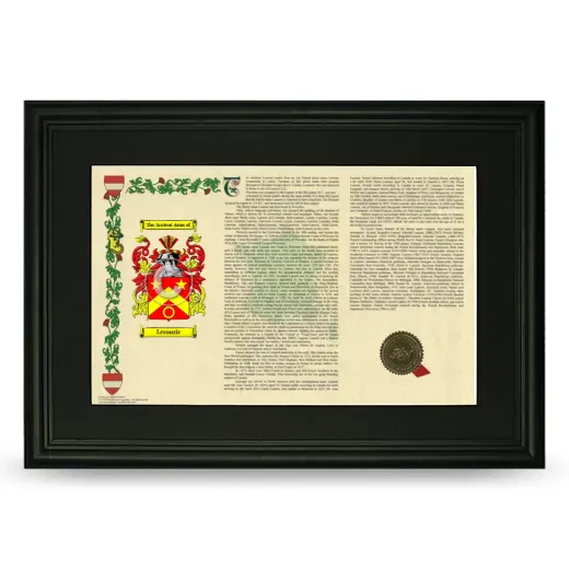 Lerouzic Deluxe Armorial Landscape Framed- Black