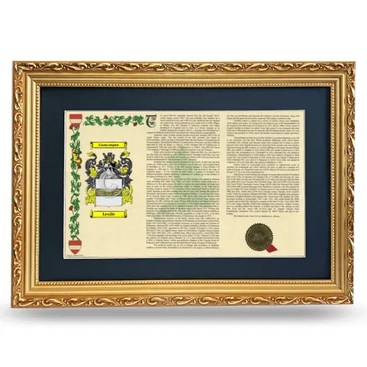 Lesslie Deluxe Armorial Landscape Framed - Gold