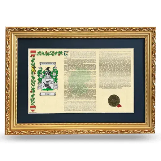 Leuger Deluxe Armorial Landscape Framed - Gold