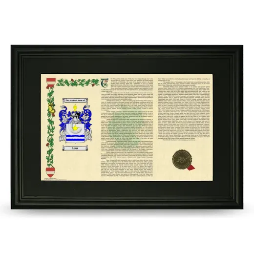 Leur Deluxe Armorial Landscape Framed- Black