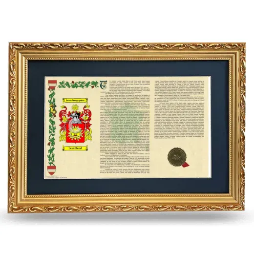 Levailland Deluxe Armorial Landscape Framed - Gold