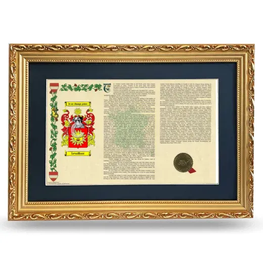 Levaillant Deluxe Armorial Landscape Framed - Gold