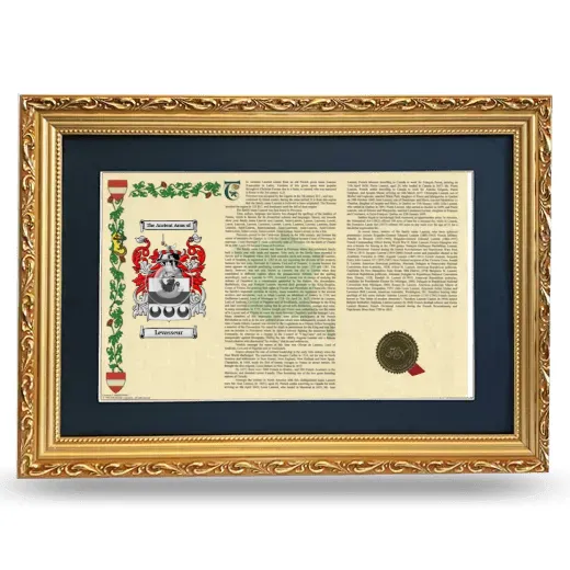 Levasseur Deluxe Armorial Landscape Framed - Gold