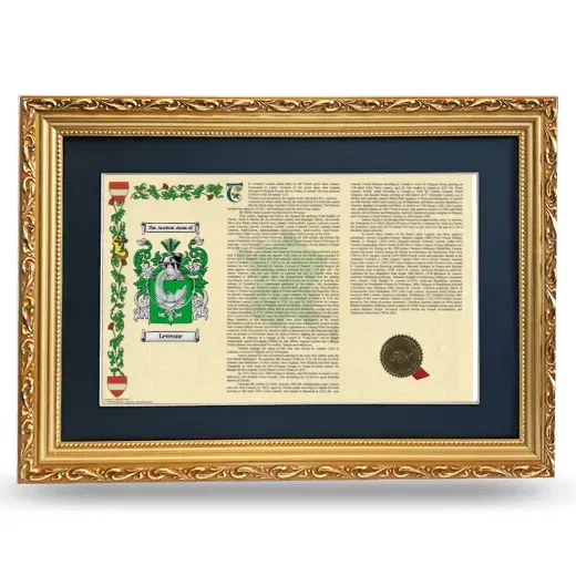 Levenne Deluxe Armorial Landscape Framed - Gold