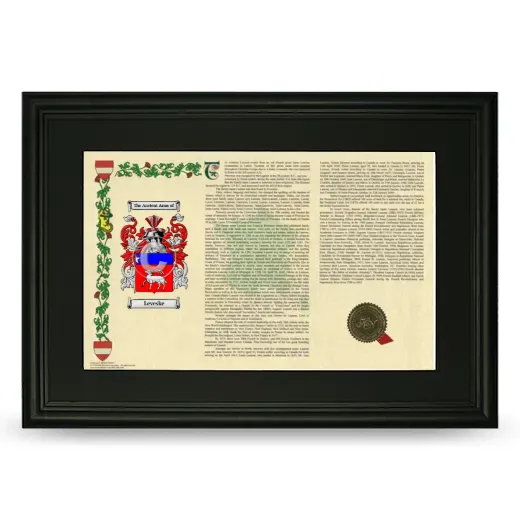 Leveske Deluxe Armorial Landscape Framed- Black