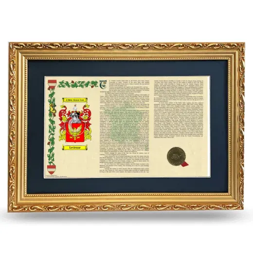 Levienne Deluxe Armorial Landscape Framed - Gold