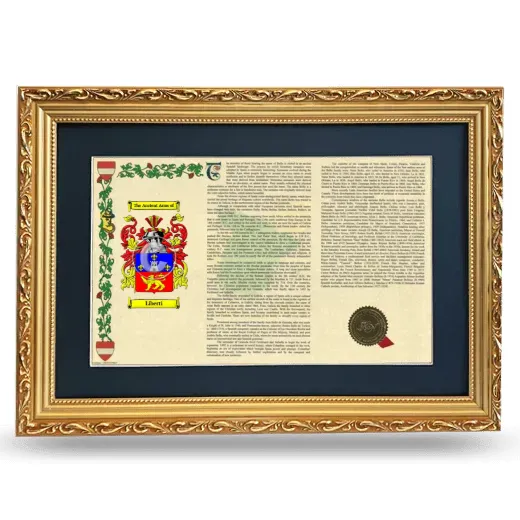 Liberti Deluxe Armorial Landscape Framed - Gold