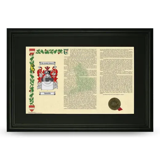 Licorish Deluxe Armorial Landscape Framed- Black