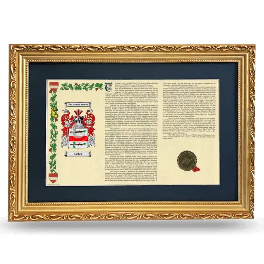 Lieber Deluxe Armorial Landscape Framed - Gold