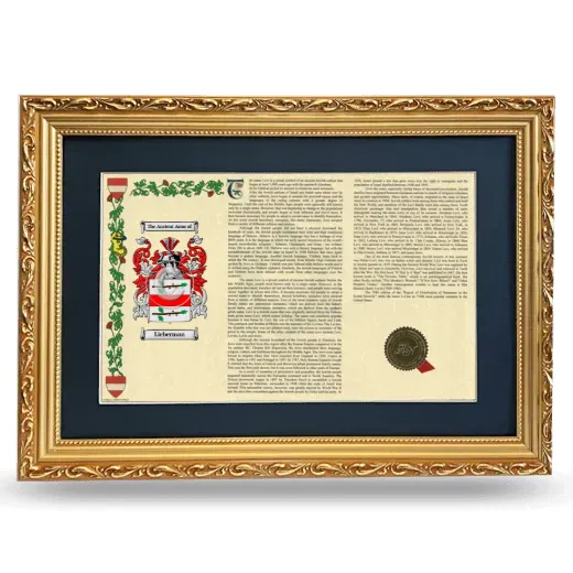 Lieberman Deluxe Armorial Landscape Framed - Gold