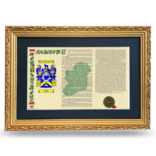 Linch Deluxe Armorial Landscape Framed - Gold