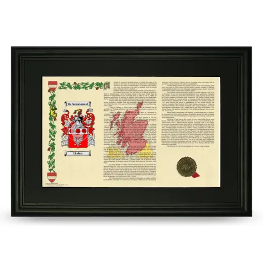 Linden Deluxe Armorial Landscape Framed- Black