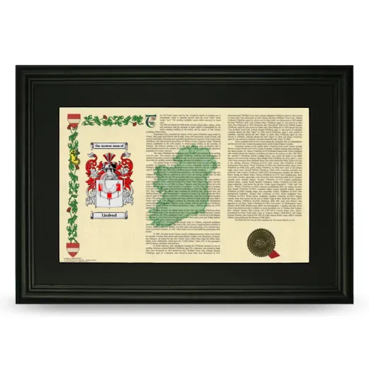 Lindend Deluxe Armorial Landscape Framed- Black