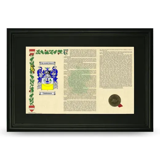 Lindenman Deluxe Armorial Landscape Framed- Black