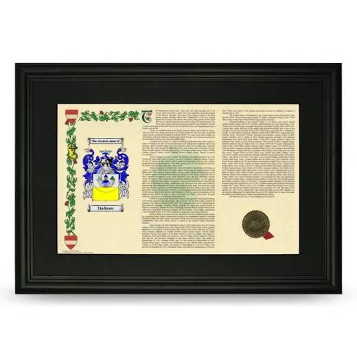 Lindman Deluxe Armorial Landscape Framed- Black